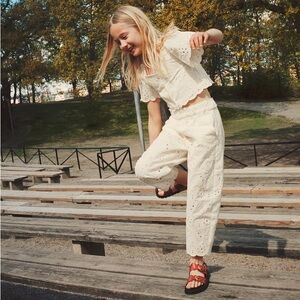 Zara Embroidered Pants, Girls size 11-12